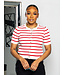 Well Aligned Striped Knitted Top - Red