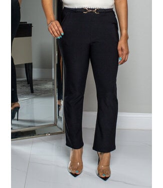 BUCKLE IT ANKLE PANTS - BLACK