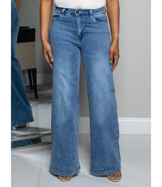 VIBE CHECK HIGH WAIST WIDE LEG JEANS