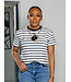 AROUND N AROUND STRIPED TOP - BLACK