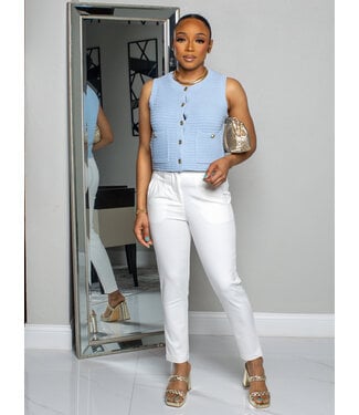 Changing Seasons Knitted Top - Baby Blue