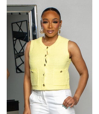 Changing Seasons Knitted Top - Yellow