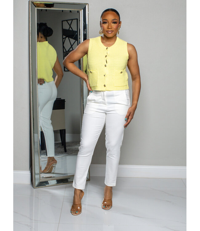 Changing Seasons Knitted Top - Yellow