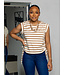 Make A Move Striped Top - Taupe
