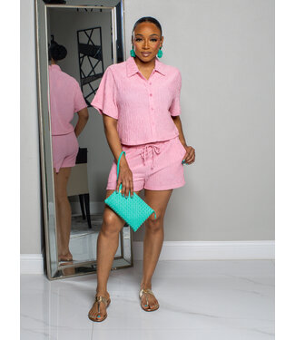 KEEPING PROMISES SHORTS SET - PINK