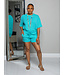 RELAX N CHILL SHORTS SET - TURQUOISE