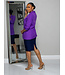 Meet & Greet Ruched Sleeve Blazer - Purple