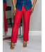 MAKE IT WORK BELTED PANTS - RED