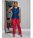 MAKE IT WORK BELTED PANTS - RED