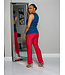 MAKE IT WORK BELTED PANTS - RED
