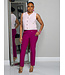 MODERN CLASS HIGH RISE ANKLE PANTS - MAGENTA
