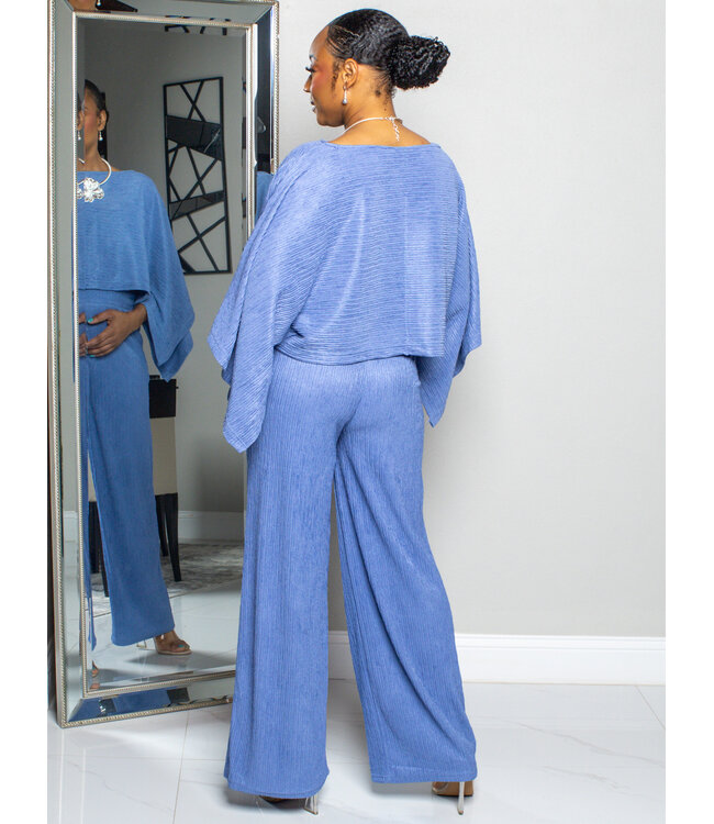 IN THE CITY PANTS SET - BLUE