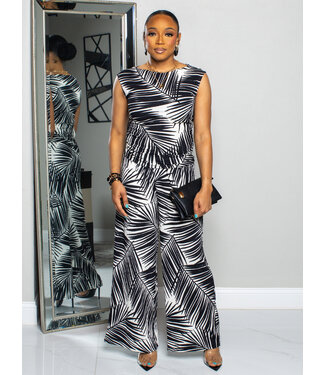 SET ME FREE PANTS SET - BLACK