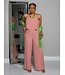 STAY ON TREND PLEATED JUMPSUIT - LIGHT PINK