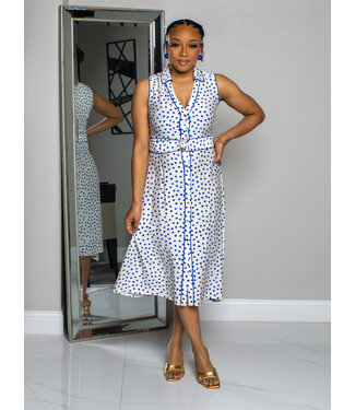 PRETTY IN POLKA DOTS MIDI DRESS