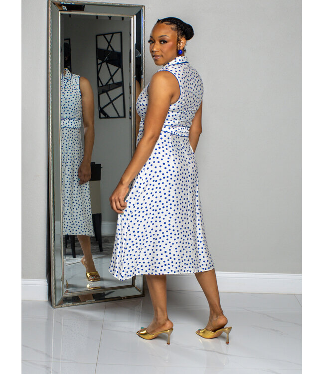 PRETTY IN POLKA DOTS MIDI DRESS