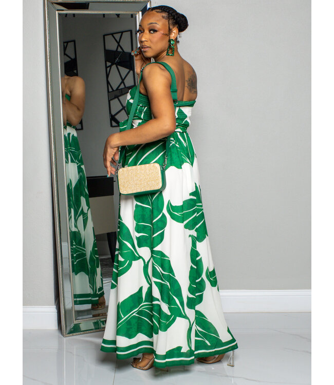 LOST IN THE JUNGLE MIDI DRESS