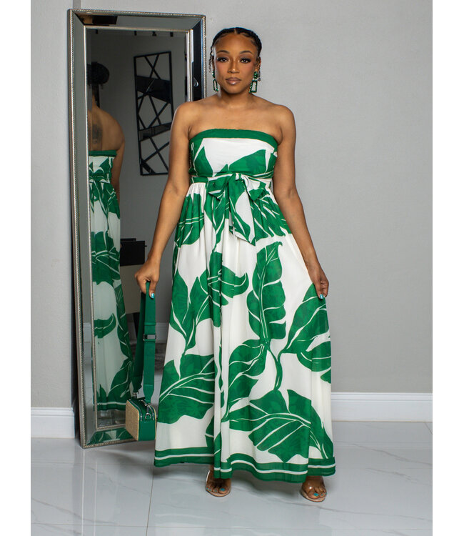 LOST IN THE JUNGLE MIDI DRESS