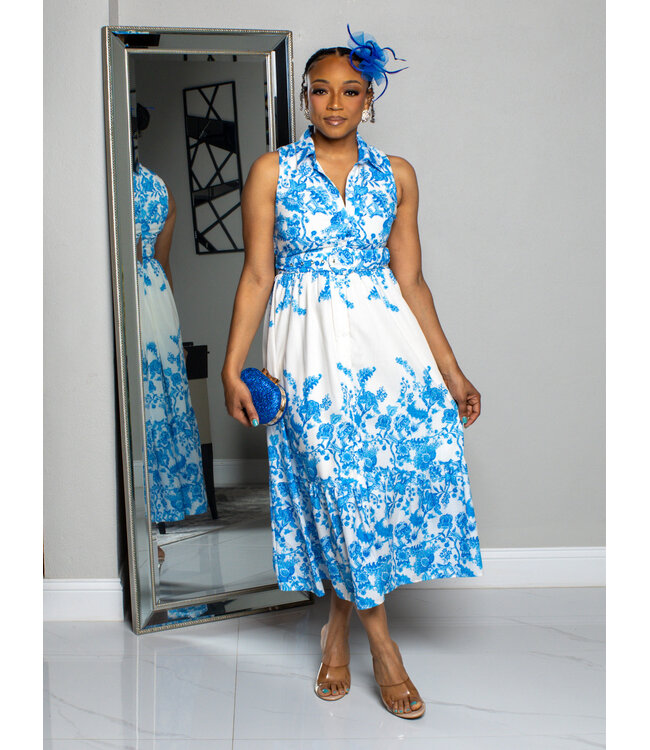 Coastline Cues Floral Midi Dress