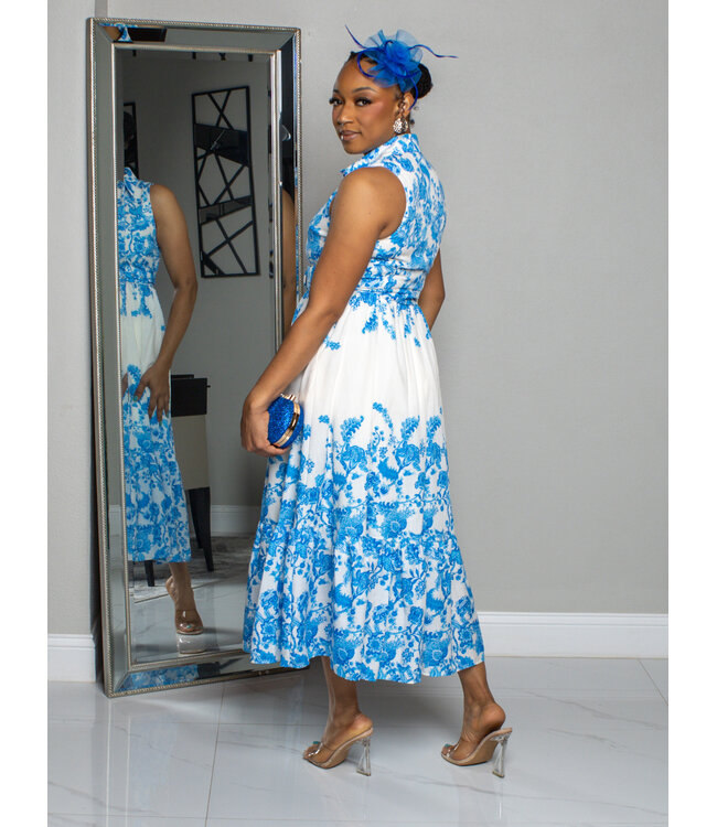 Coastline Cues Floral Midi Dress