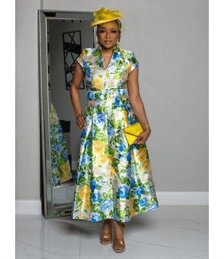 SPRING IN BLOOM MIDI DRESS