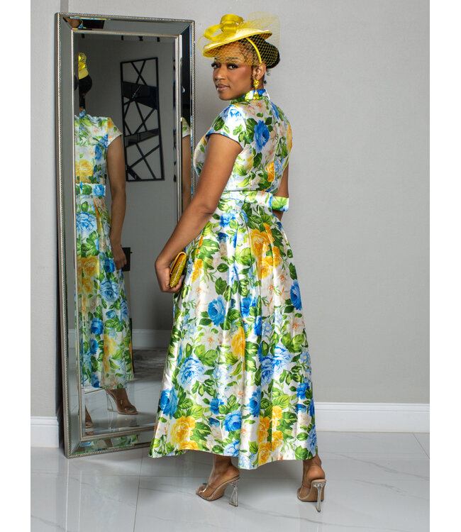 SPRING IN BLOOM MIDI DRESS