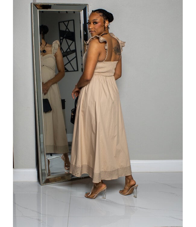 PLACES TO GO MIDI DRESS