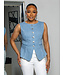 In A Straight Line Denim Vest Top