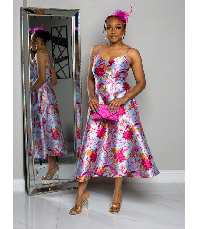 Beautiful Melody Floral Midi Dress