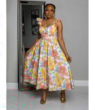 Feeling Free Floral Midi Dress