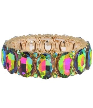 DANCE FLOOR DIVA JEWEL BRACELET- GREEN IRIDESCENT