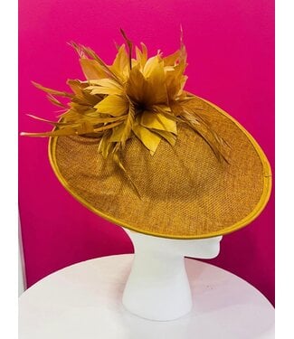 GUEST OF HONOR FASCINATOR - MUSTARD