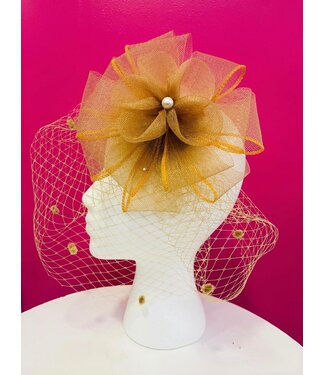 Well Wishes Fascinator - Tan