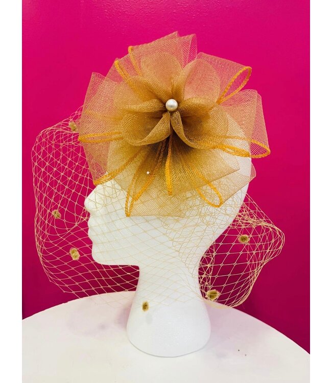 Well Wishes Fascinator - Tan