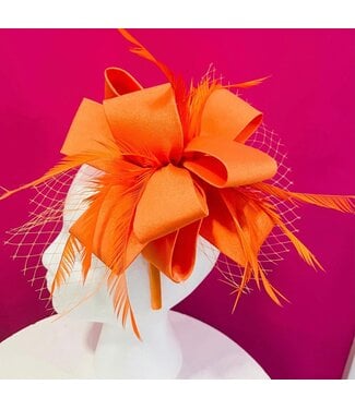 SOFTLY SPOKEN FASCINATOR - ORANGE