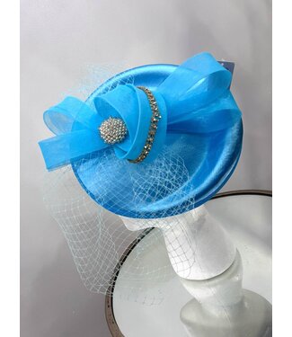 Pure Elegance Fascinator - Aqua