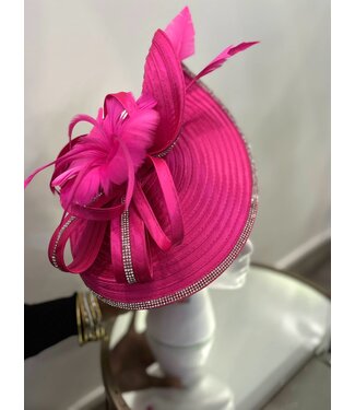 Your Majesty Fascinator - Fuchsia