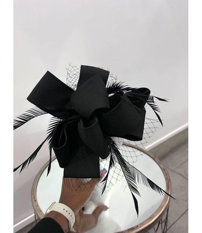 SOFTLY SPOKEN FASCINATOR - BLACK