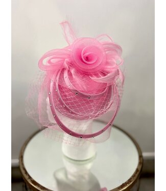 THE DUCHESS FASCINATOR HAT - LIGHT PINK