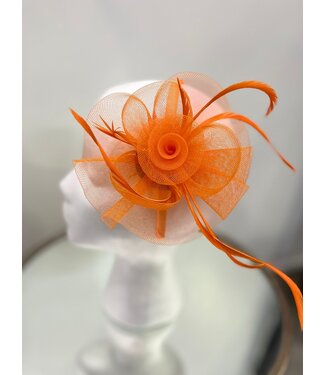 Hello Rose Fascinator - Orange