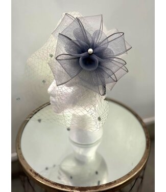 Well Wishes Fascinator - Grey
