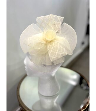 ROSETTE DREAMS FASCINATOR - IVORY