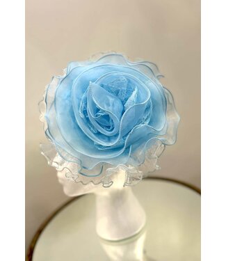 PETAL WHISPER FASCINATOR - AQUA