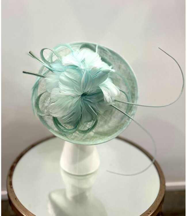 High Tea Fascinator - Aqua