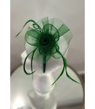 Hello Rose Fascinator - Green