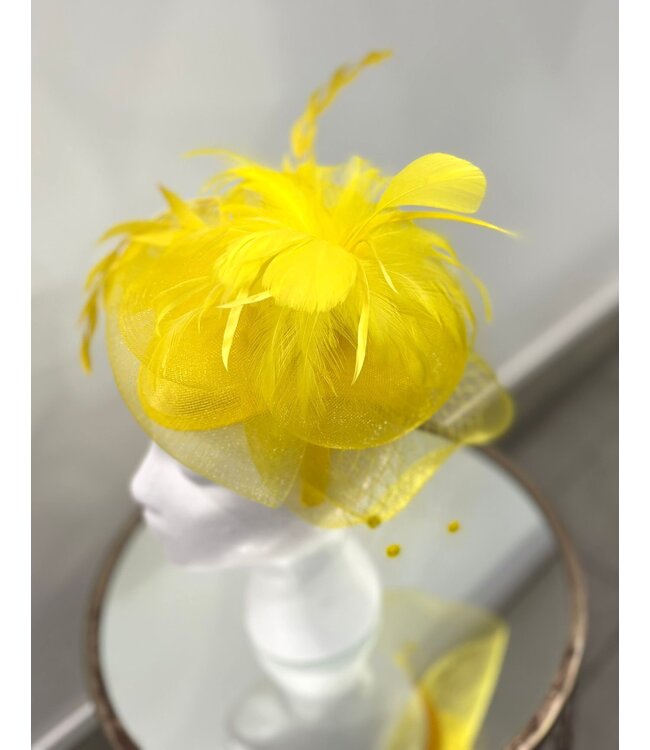 The First Lady Fascinator - Yellow