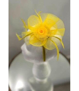 Hello Rose Fascinator - Yellow
