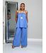 Go With The Flow Pants Set - Blue