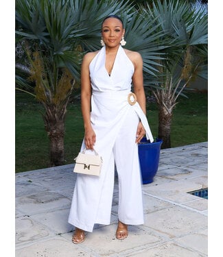 Wrap Me Up Jumpsuit - White