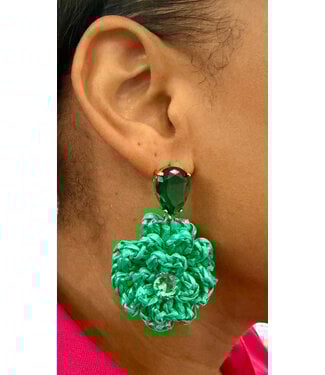 DELICATE AS A FLOWER EARRINGS - TURQUOISE
